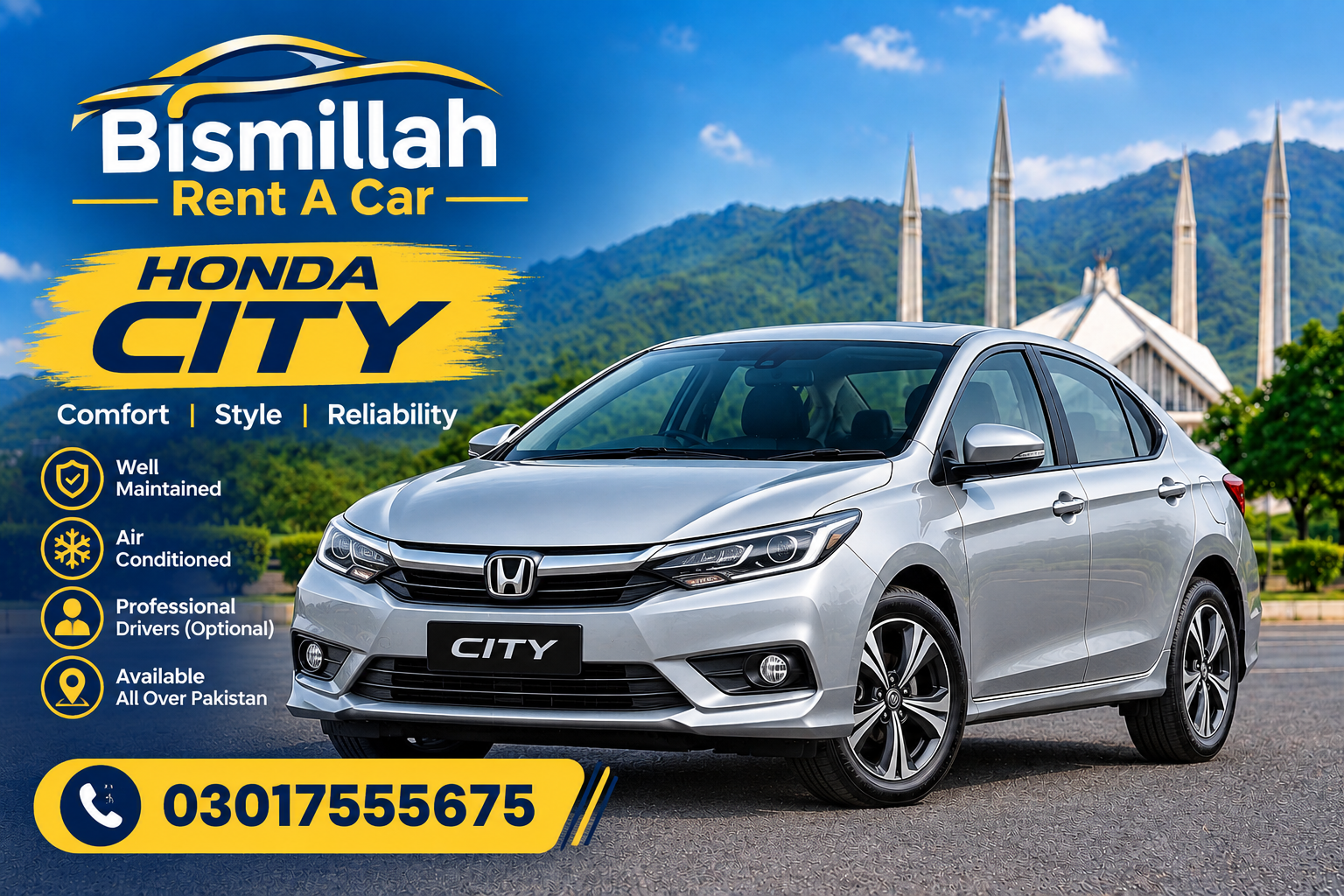 Honda City rental car