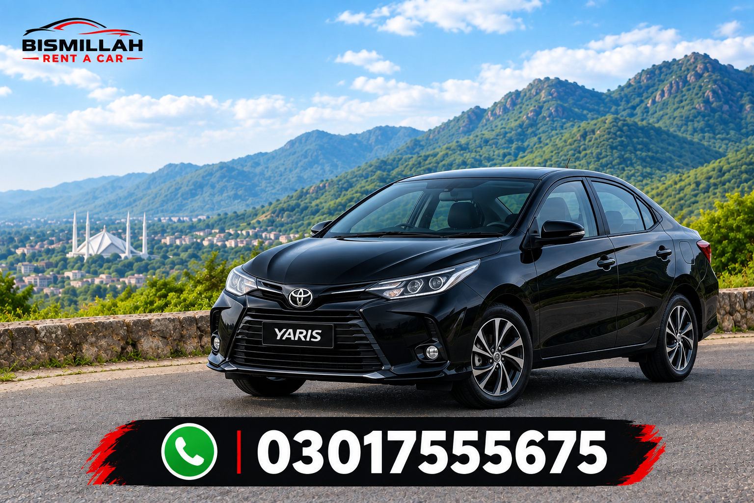Toyota Yaris rental car